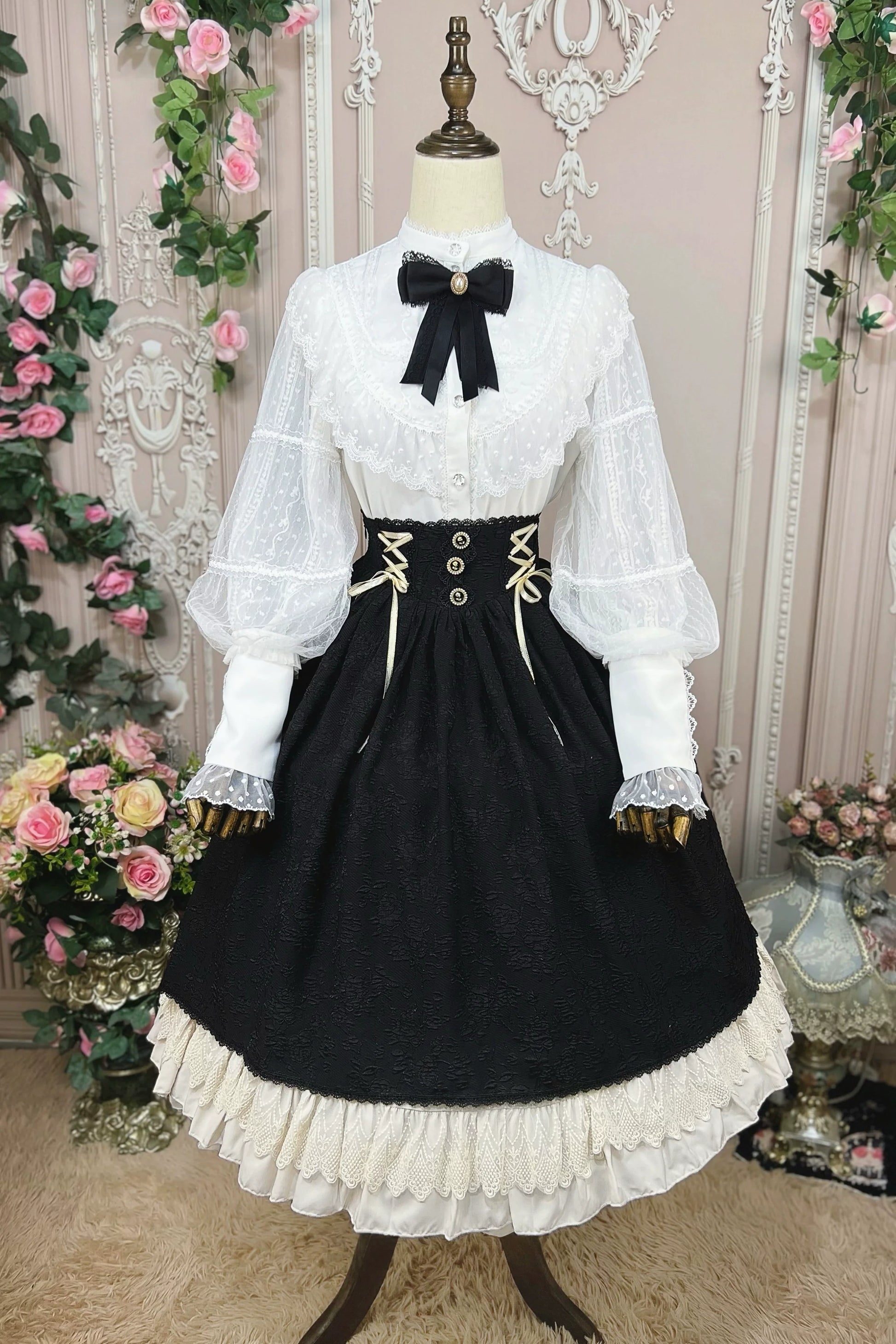 DMFS Lolita - The Heart of the Rose - Elegant Retro Lolita Skirt High Waist SK Blouse