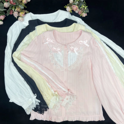 DMFS Lolita - Sweet Lolita Long Sleeve Shirt with Doll Collar