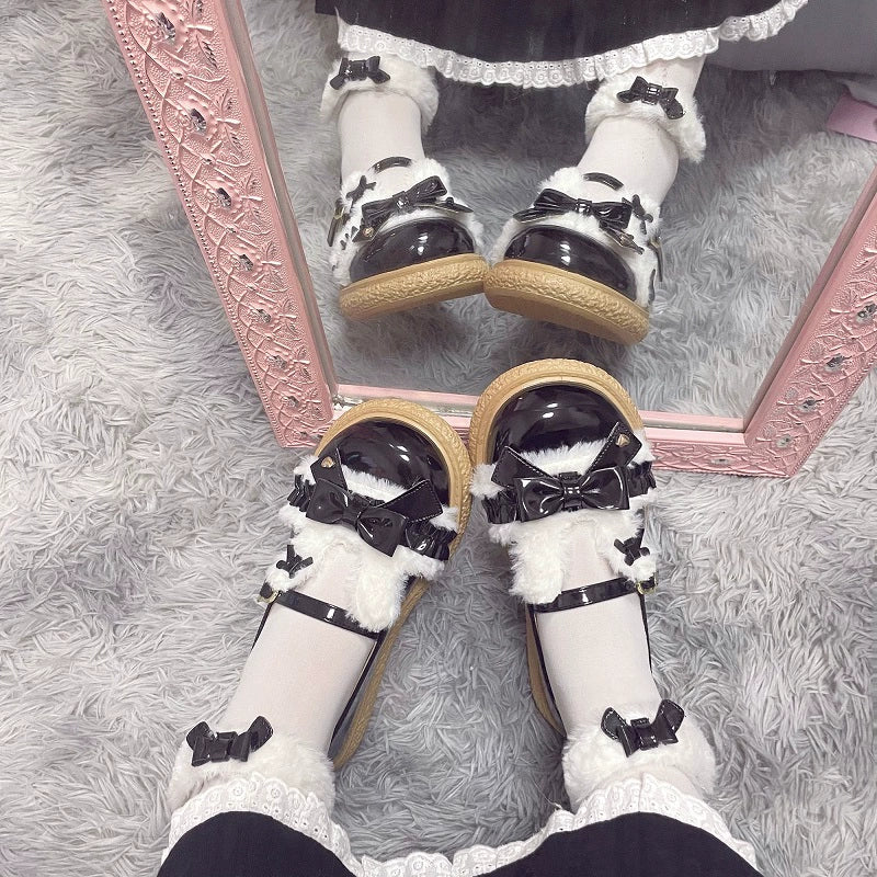 Fairy Godmother - Winter Girly Lolita Shoes Lolita Ankle Strap Shoes