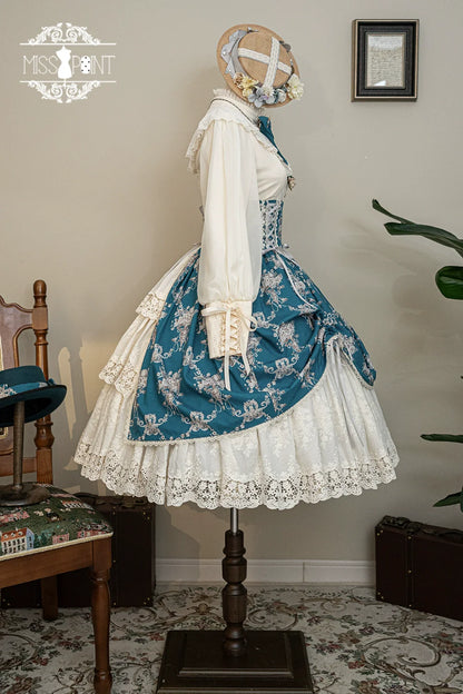 Miss Point - Customized Vintage Lolita Skirt Elegant Pullover Fishbone SK