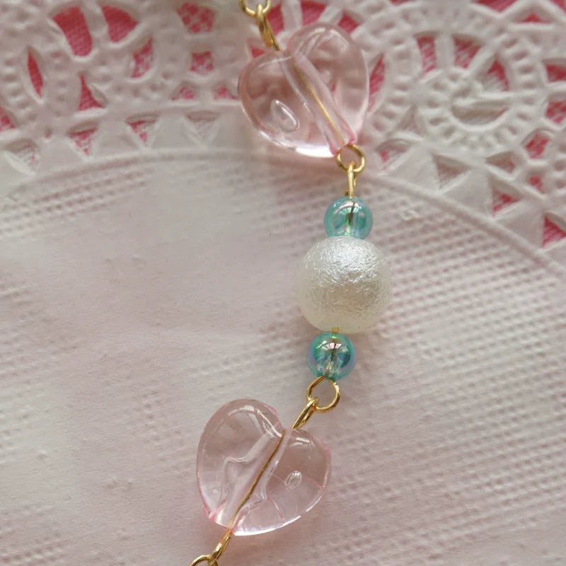Cat Tea Party - Sweet Lolita Necklace Heart-Shaped Lollipop Necklace