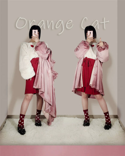 Dark Star Island - Winter Lolita Cape Velvet Antique Lolita Coat