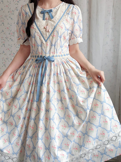 Miss Point - Happy Summer Elegant Lolita Floral OP Dress