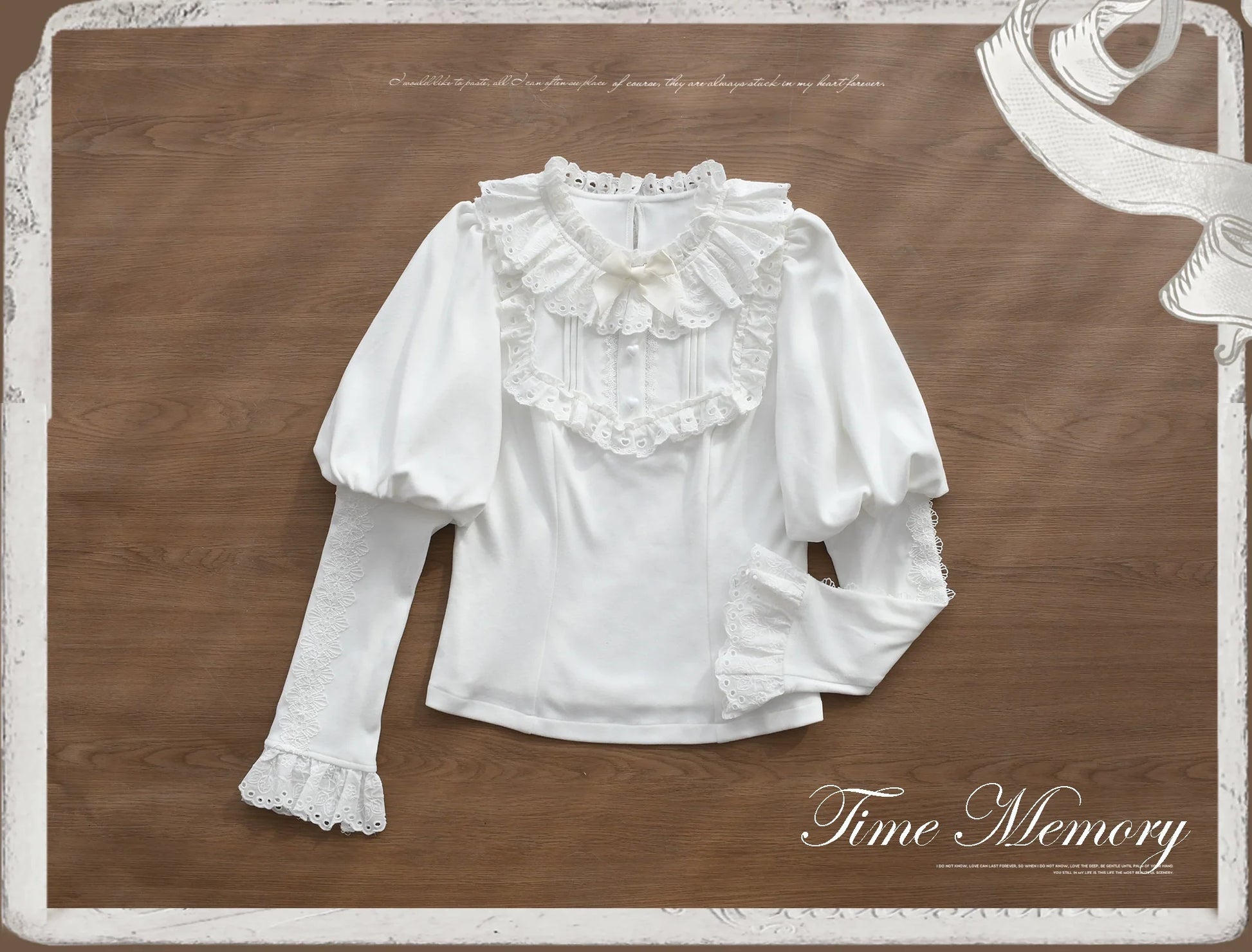 Time Memory - Cozy and Warm - Elegant Lolita Shirt Slimming Mutton Sleeves Blouse