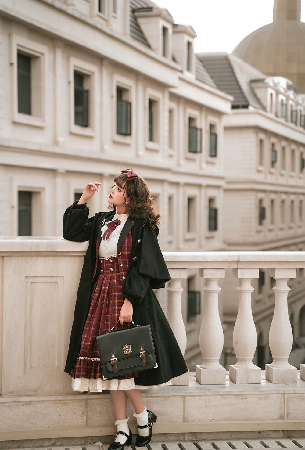 Miss Point - Rose - Elegant Lolita Pliad Print Vest Customized