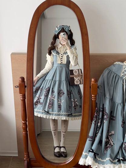 Uncle's Workshop - Secret Key - Classic Lolita Dress Suit, Key Print