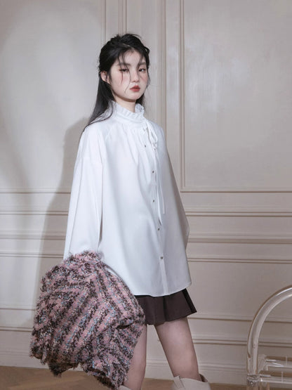 Turtleneck ruffle shirt【s0000005804】