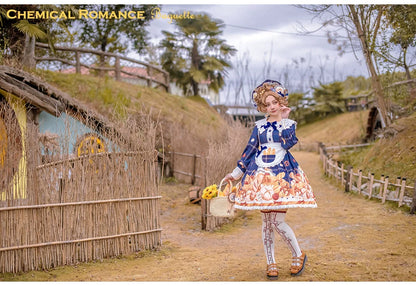 Chemical Romance - Freshly Baked Bread - Sweet Lolita OP Dress Long Sleeve Dress