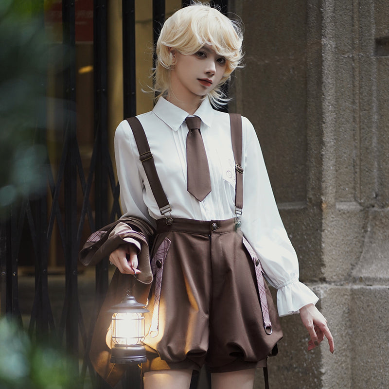 Letters from Unknown Star - Detective Rabbit Kiri - Ouji Lolita Outfits, Backpack Pants