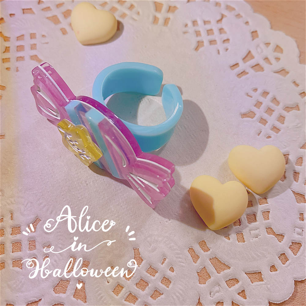 Halloween Alice - Rainbow Candy - Sweet Lolita Ring Hairclip