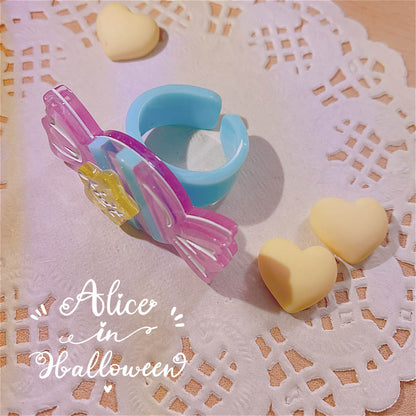 Halloween Alice - Rainbow Candy - Sweet Lolita Ring Hairclip