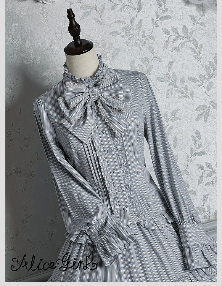 Alice Girl - Duke of Victoria - Classic Lolita Striped Blouse