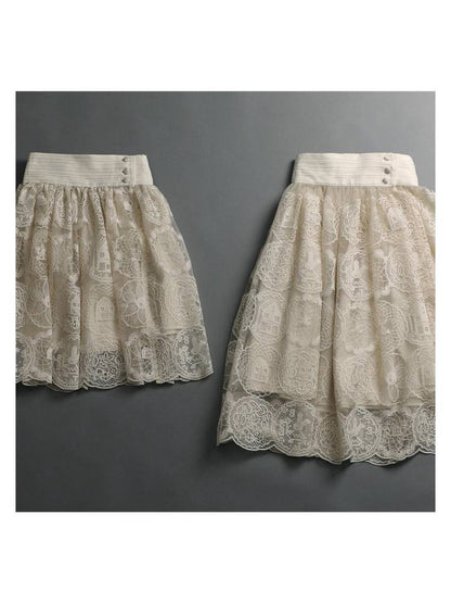 Lace embroidery skirt【s0000008742】