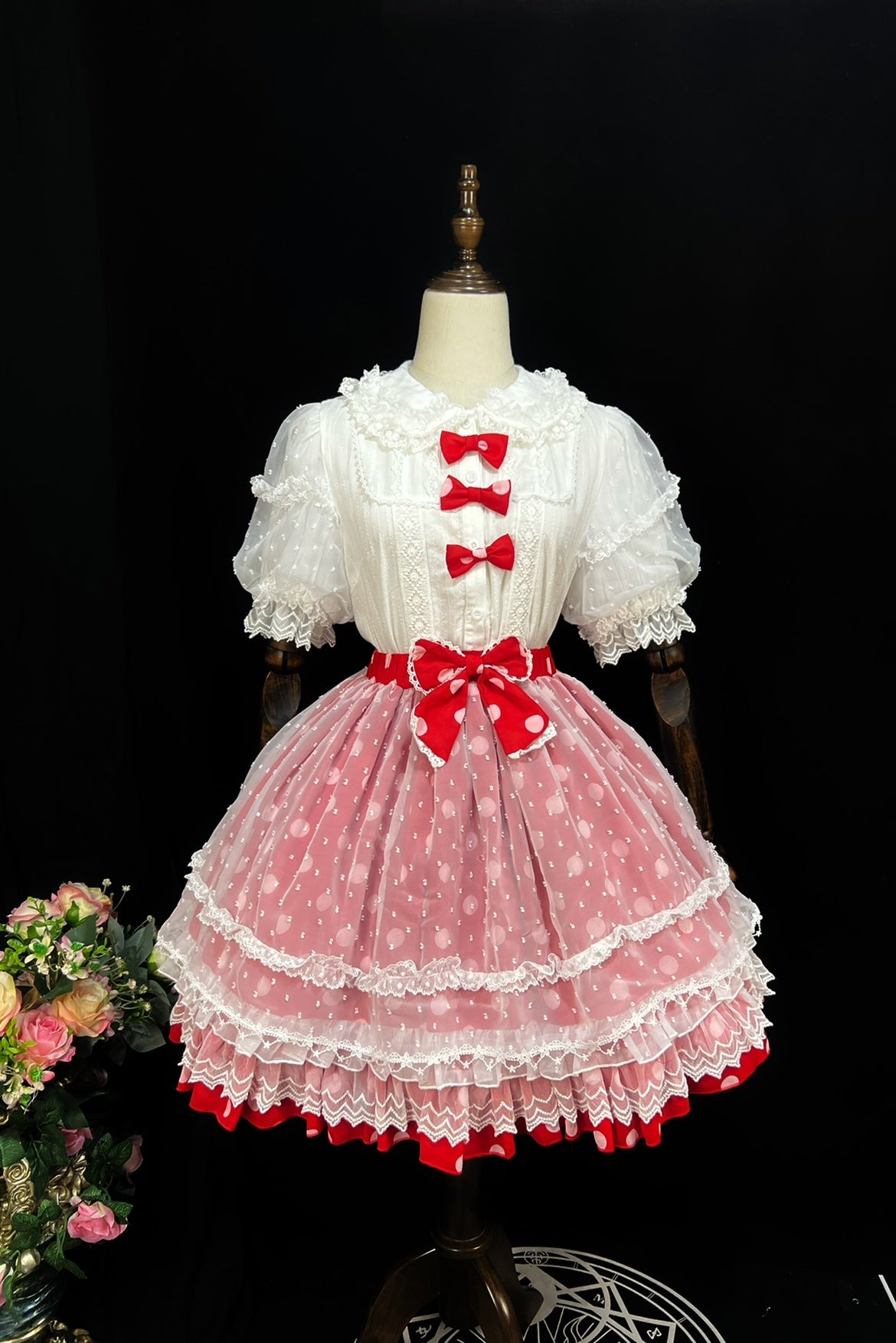 DMFS Lolita - Lollipop - Sweet Lolita Shirt with Double-Layered Puff Sleeves