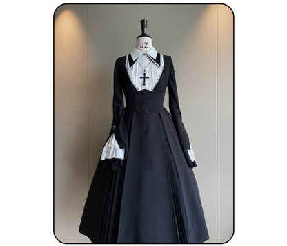 Susin Lolita - Cross Praise - Nun Style Gothic Lolita Dress and Blouse