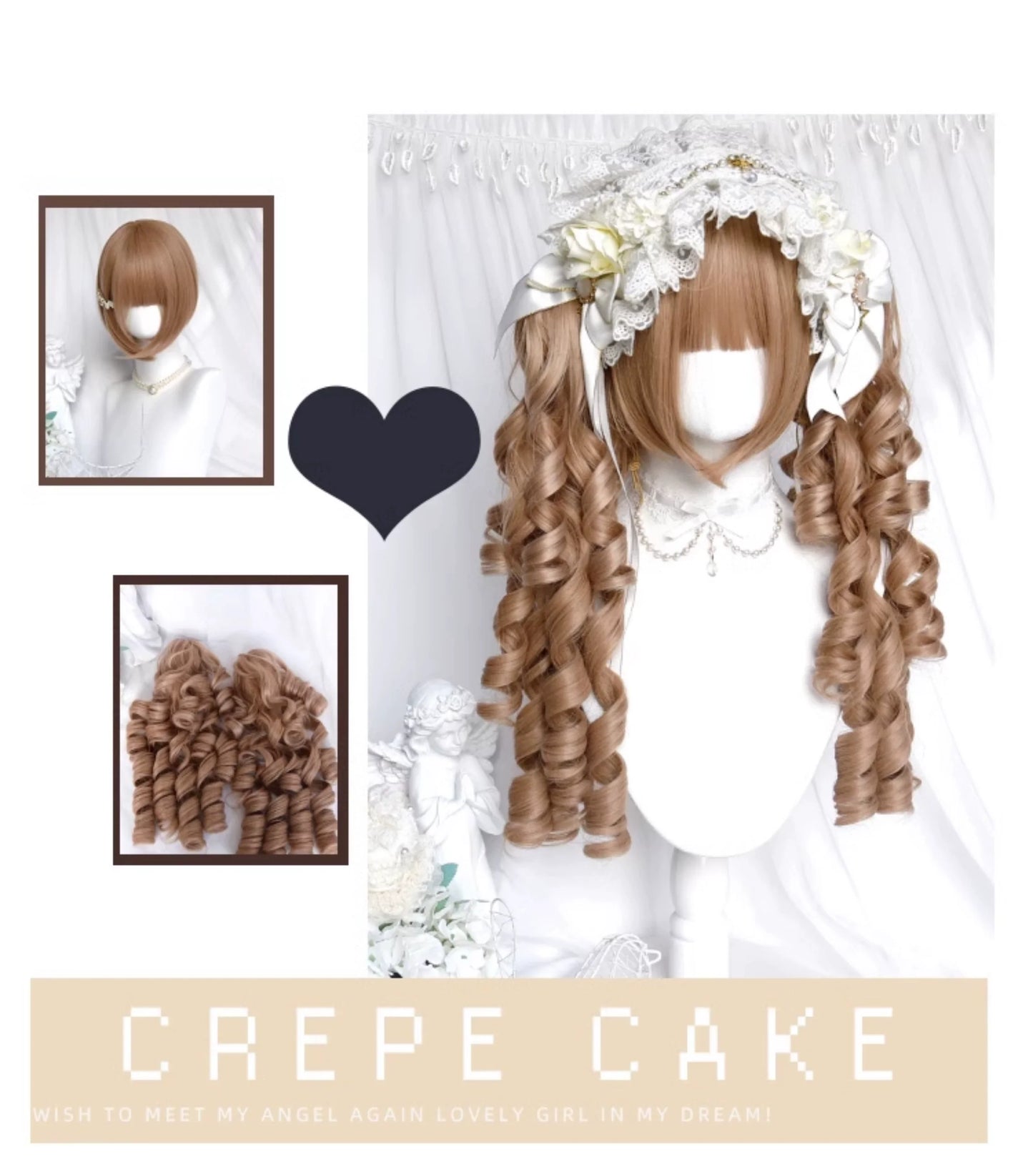 Sinwavy - Vintage Lolita Wig Double Ponytail Roman Roll Hair