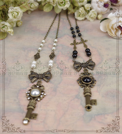 Rose of Sharon - Gothic Lolita Retro Pearl Necklace