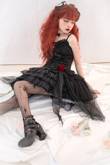 Letters from Unknown Star - Little Rose - Summer Casual Lolita Fashion Dress Sexy JSK