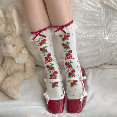 Roji Roji - Autumn Sweet Lolita Cotton Thigh-high Socks