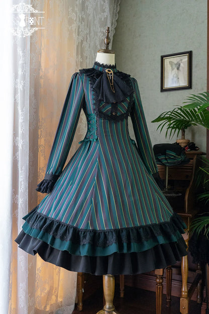 Miss Point - Perintz Manor - Gothic Lolita OP Long Sleeve Retro Lolita Dress