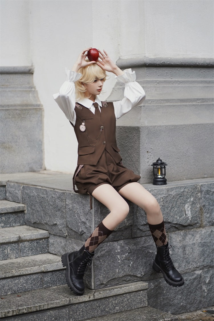 Letters from Unknown Star - Detective Rabbit Kiri - Ouji Lolita Outfits, Backpack Pants