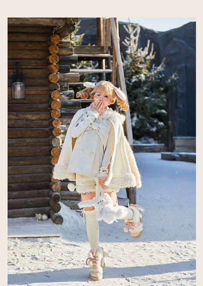 Tan Tuan - Rabbit & Bear - Winter Kawaii Lolita Cape and Shorts