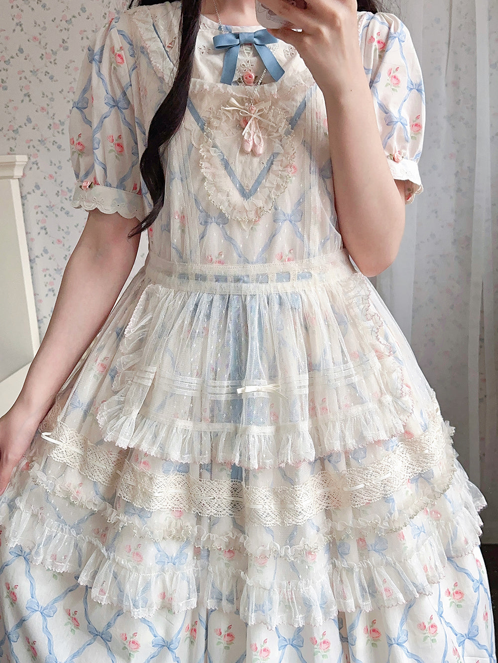 Miss Point - Happy Summer Elegant Lolita Floral OP Dress