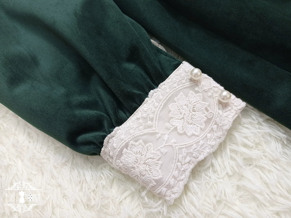 Miss Point - Customized Lolita Dress Vintage Elegant Velvet OP Dress