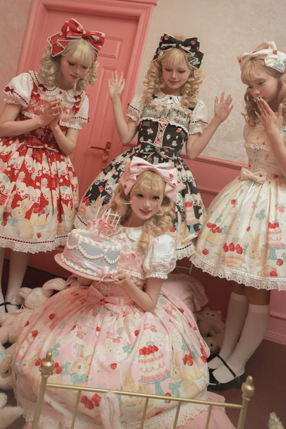 Dark Star Island - Honey Bunny Cake - Sweet Lolita JSK/OP/Strap SK/Shirt