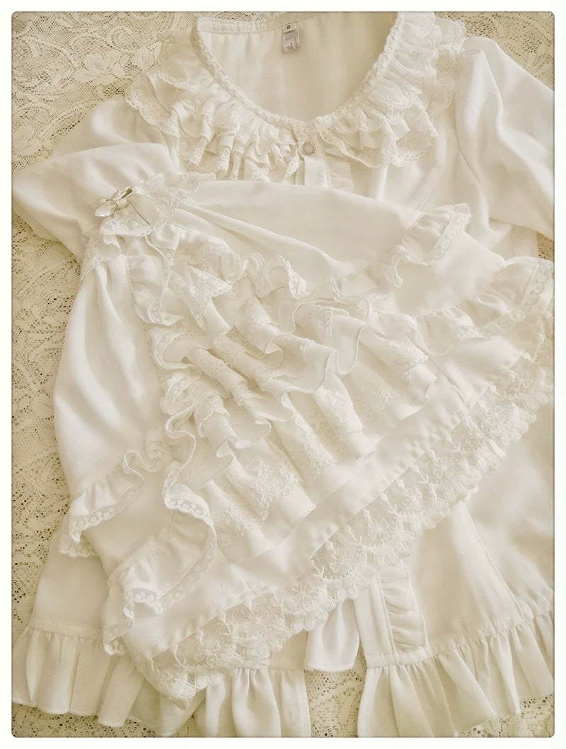 Youlan Lane - Retro Lolita Hime Sleeve Lolita Blouse