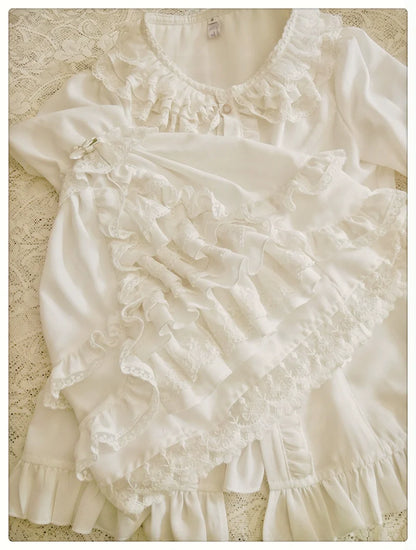 Youlan Lane - Retro Lolita Hime Sleeve Lolita Blouse