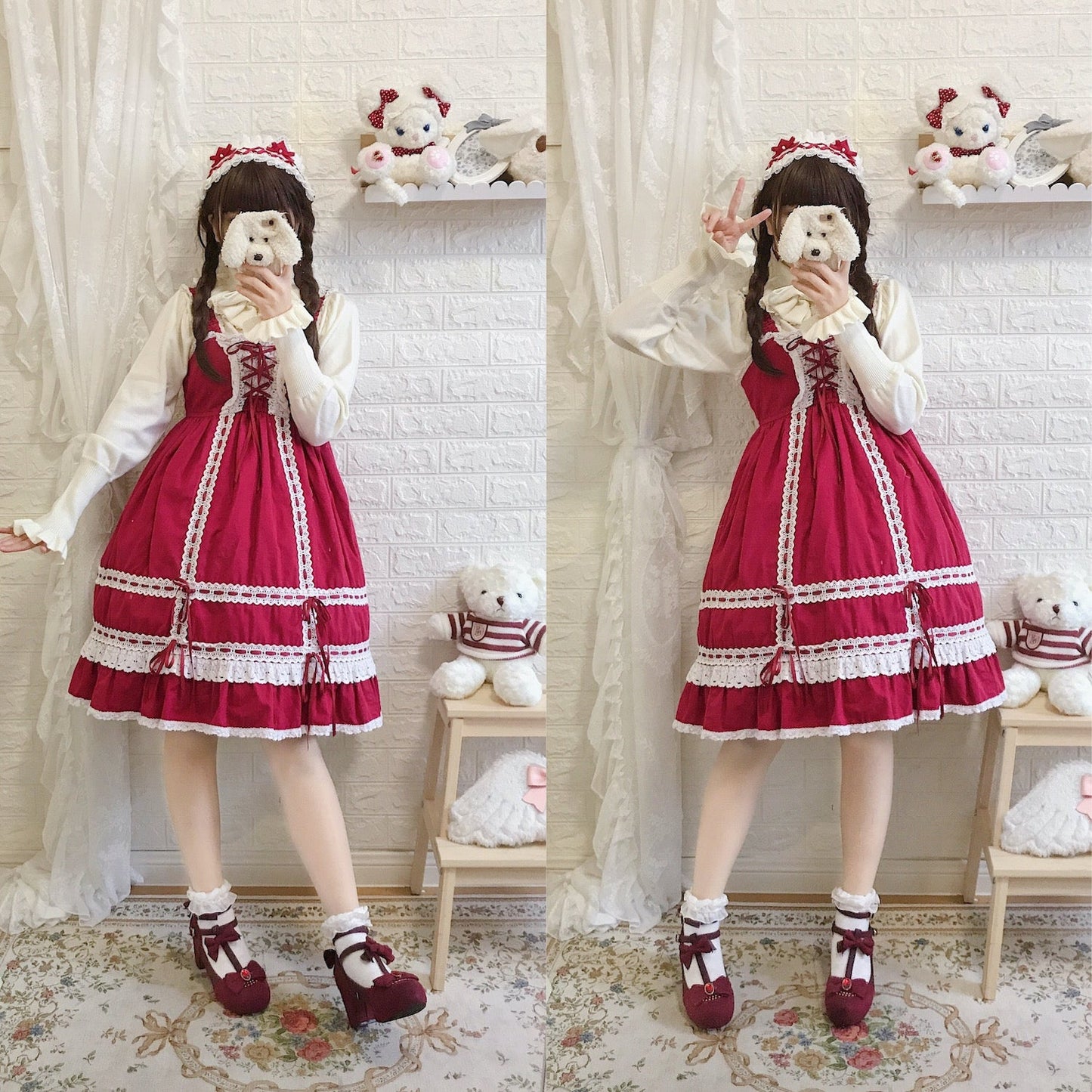 PPX STUDIO - Sweet Lolita Woolen Sweater Multicolors