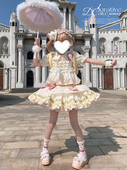 Mewroco - Decorative Cake - Sweet Lolita JSK Camisole Jumper Dress
