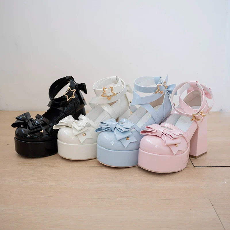 Beauty Bunny - Star Prayer - Kawaii Lolita Shoes Round Toe Summer Heels