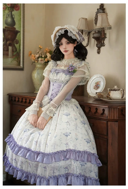 With PUJI - Iris Secret - Twins Lolita Summer Dress, Empire OP, Bodice JSK