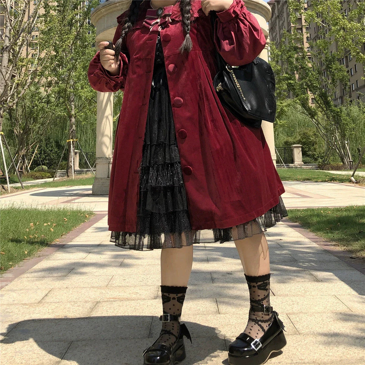 Dark Star Island - Winter Lolita Cape Velvet Antique Lolita Coat