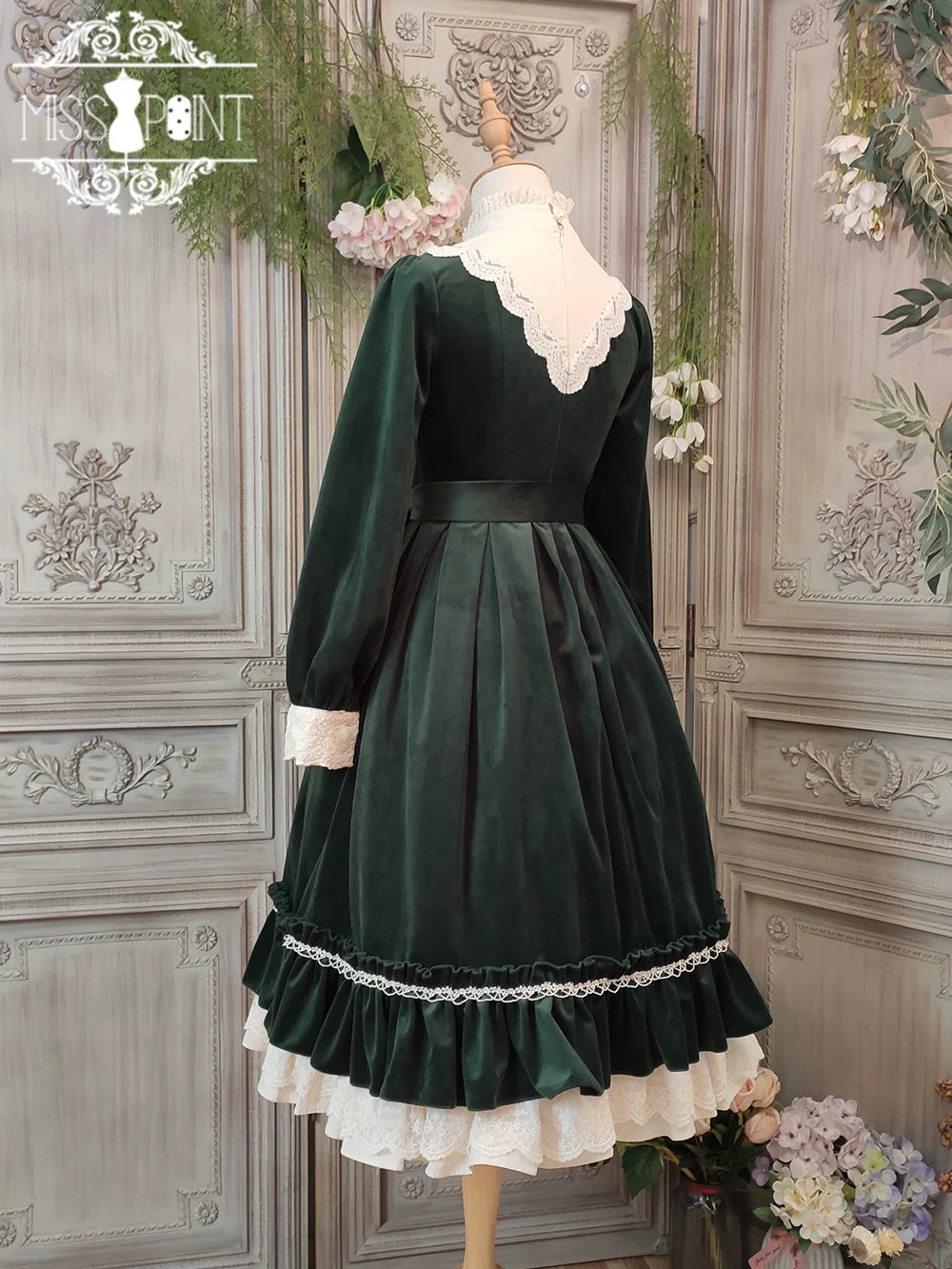 Miss Point - Customized Lolita Dress Vintage Elegant Velvet OP Dress