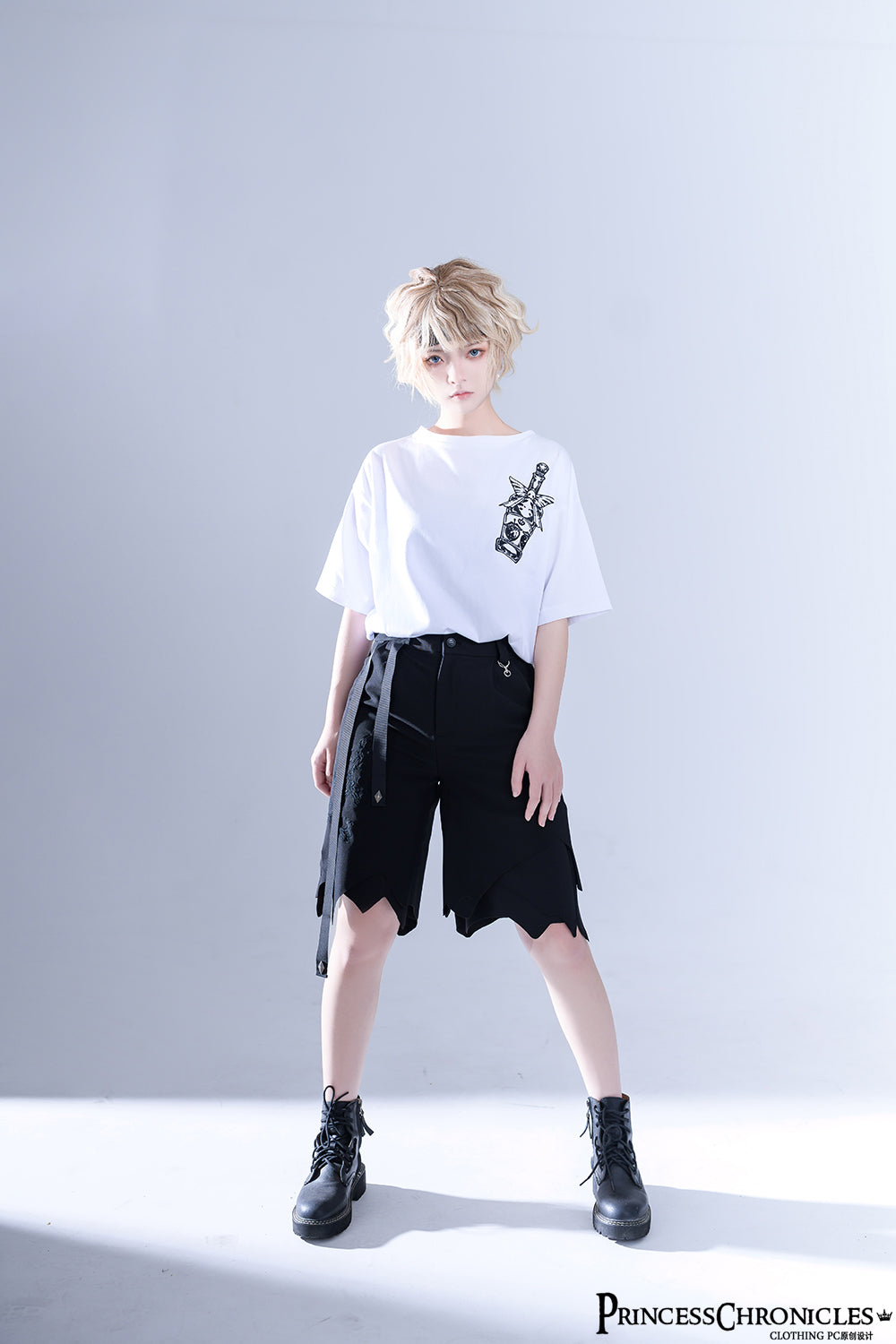 Princess Chronicles - Ouji Lolita White Short Sleeve Shirt