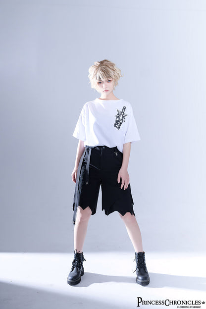 Princess Chronicles - Ouji Lolita White Short Sleeve Shirt