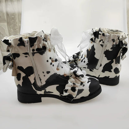 Fairy Godmother - Enthusiastic Ideation - Elegant Lolita Shoes Fleeced Short Martin Boots