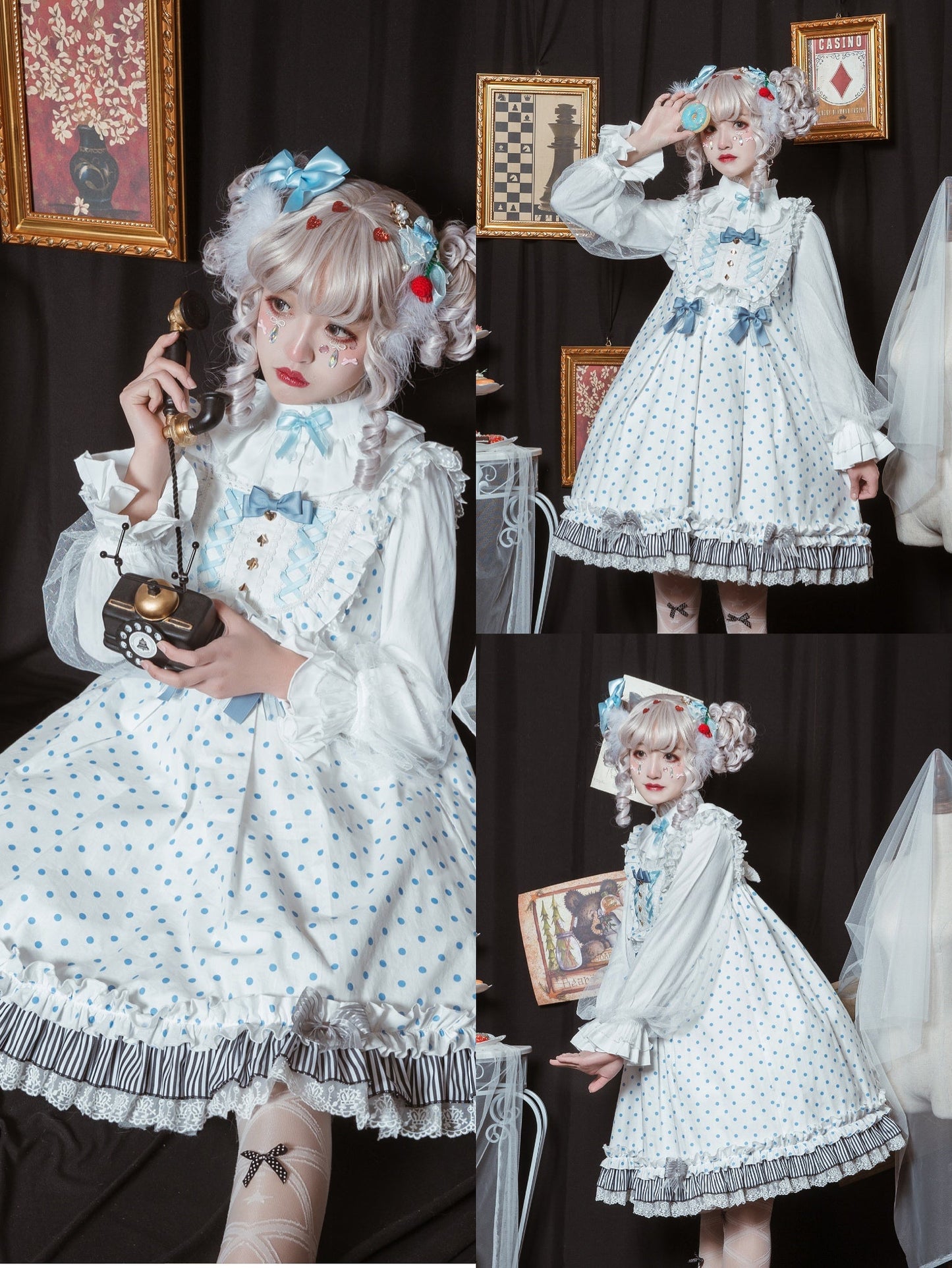 Kencrlo - Dim Moonlight - Classic Lolita Chiffon Yarn Inner Blouse