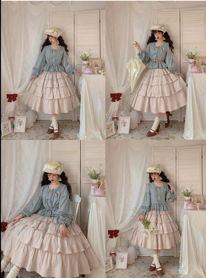 Boguta - Heidi Cotton Lolita Tiered SK Skirt