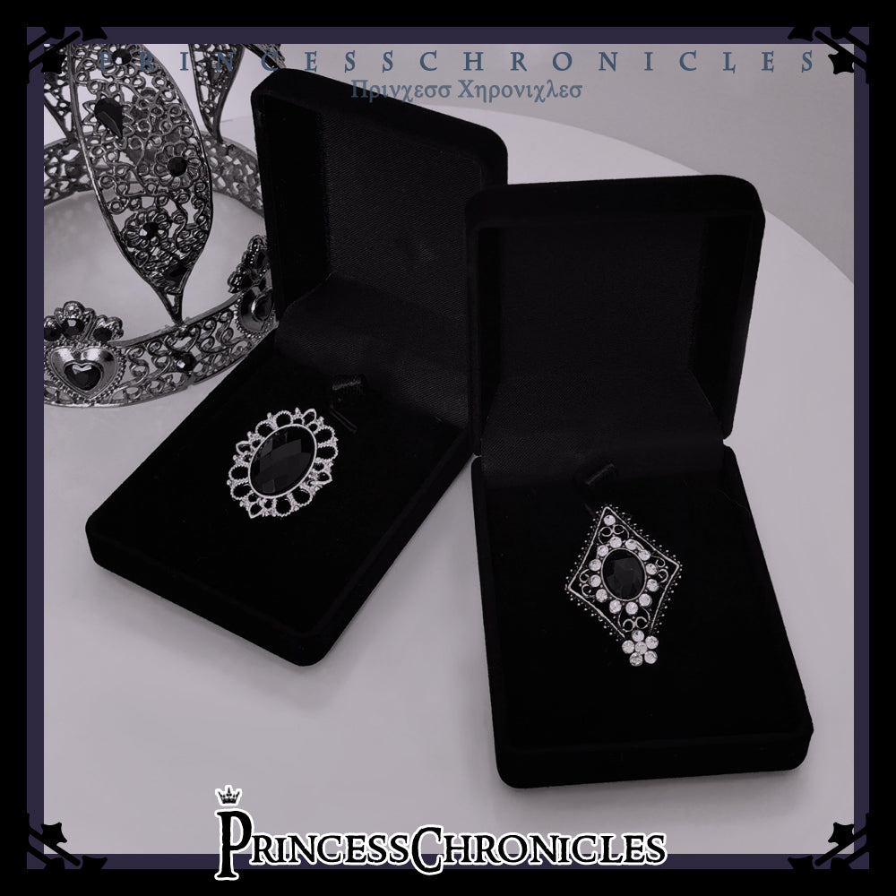 Princess Chronicles - Black and Blue - Gothic Lolita Brooch