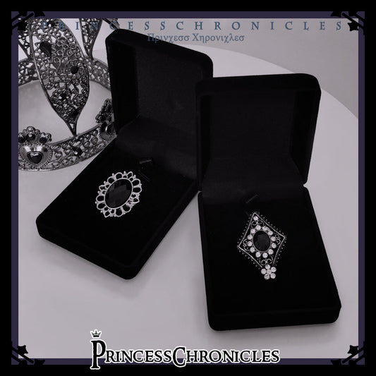 Princess Chronicles - Black and Blue - Gothic Lolita Brooch