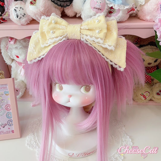 Cheese Cat - Sweet Lolita KC Lace Butterfly Lolita KC with Pearl