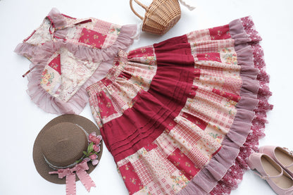 SweetDreamer - Nemo's Garden - Country Lolita Patchwork Skirt