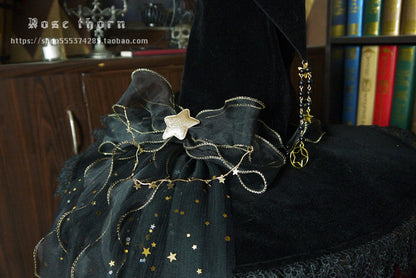 Rose Thorn - Twinkle Veil Lolita Halloween Witch Hat