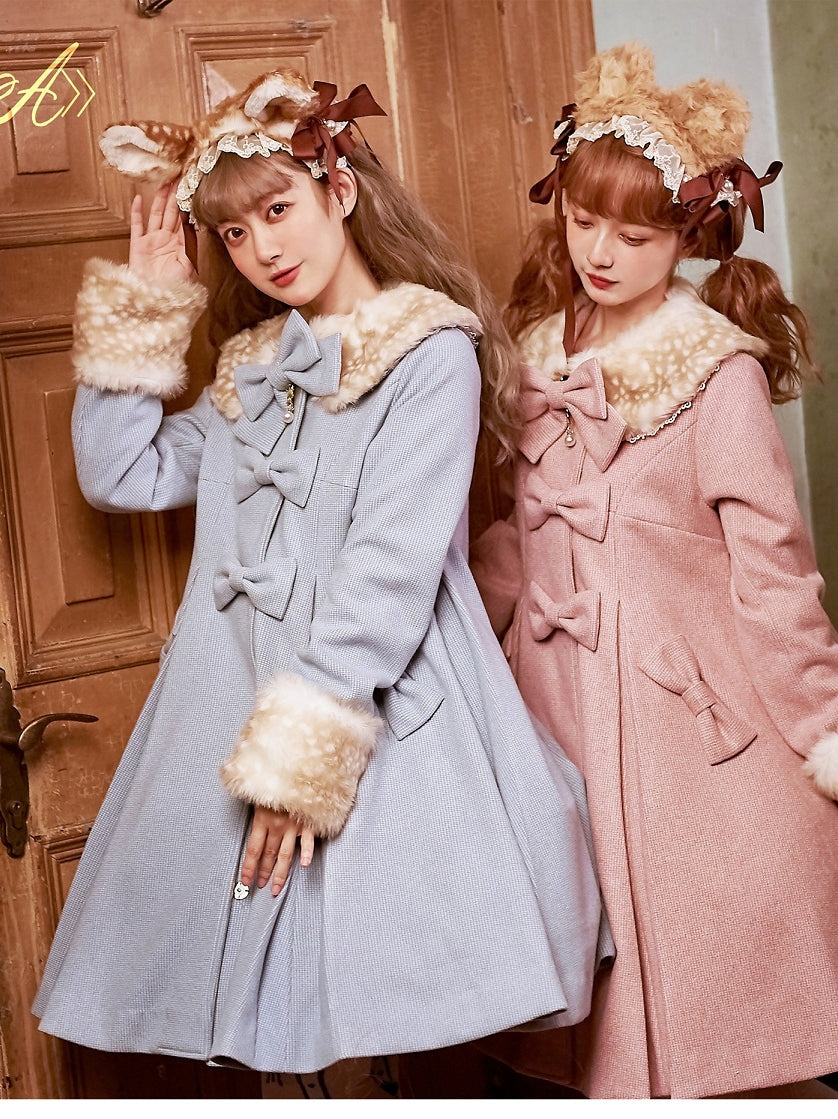 Unideer - Casual Lolita Winter Wool Down Coat Multicolors