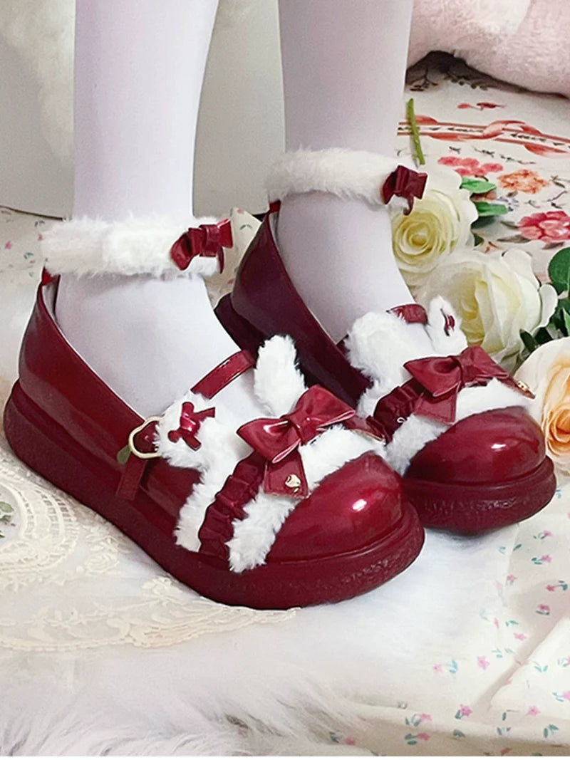 Fairy Godmother - Winter Girly Lolita Shoes Lolita Ankle Strap Shoes