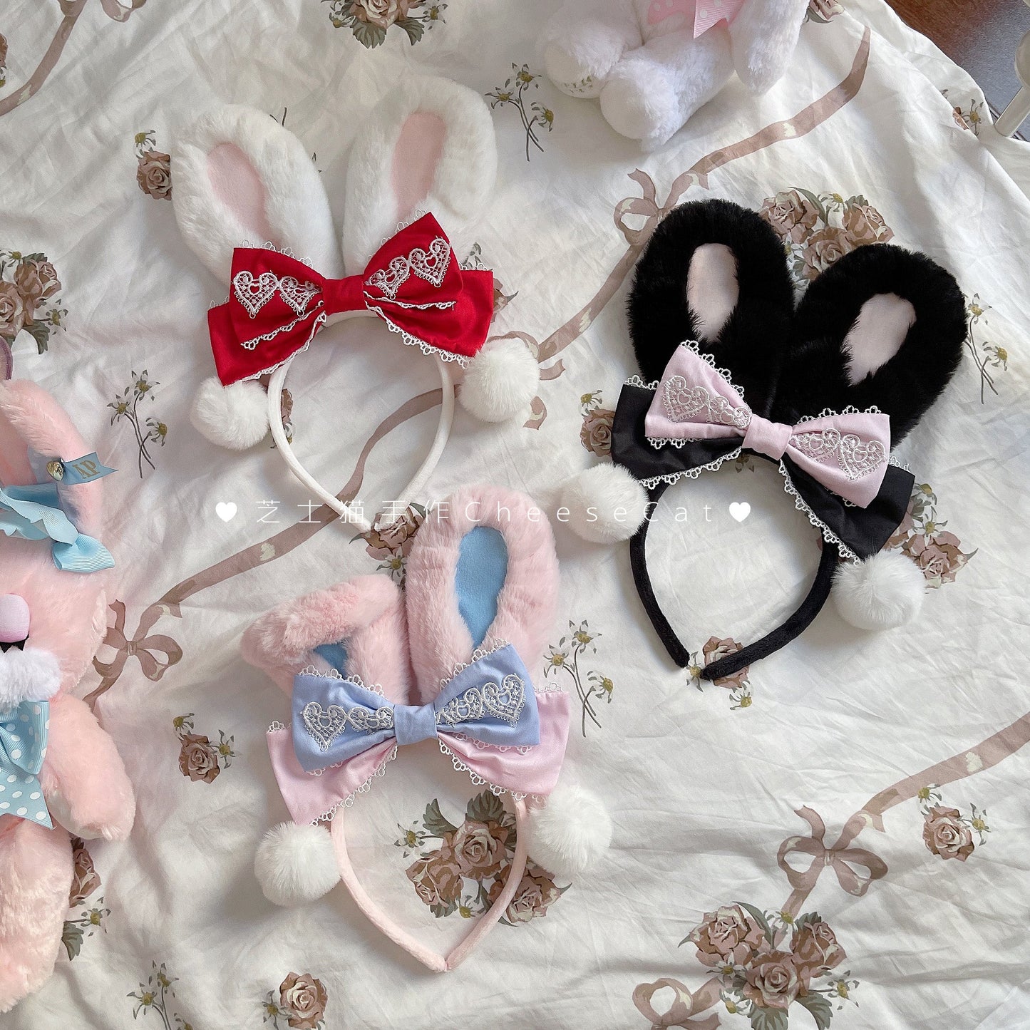 Cheese Cat - Cute and Fluffy Rabbit Ear Lolita KC